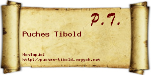 Puches Tibold névjegykártya